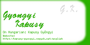 gyongyi kapusy business card